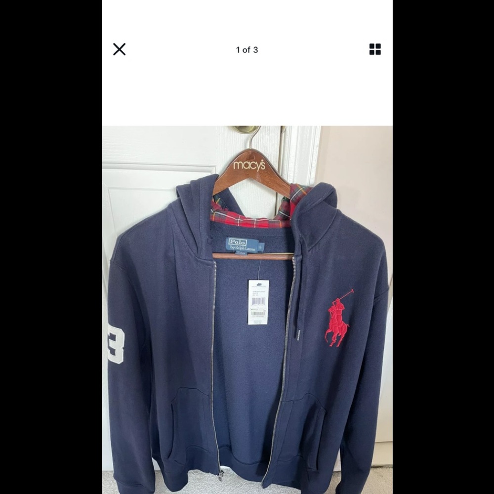 Polo Ralph Lauren Mens Hoodie Sweatshirt Large